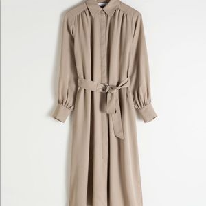 Belted Lyocell Midi Dress - Beige - & Other Stories